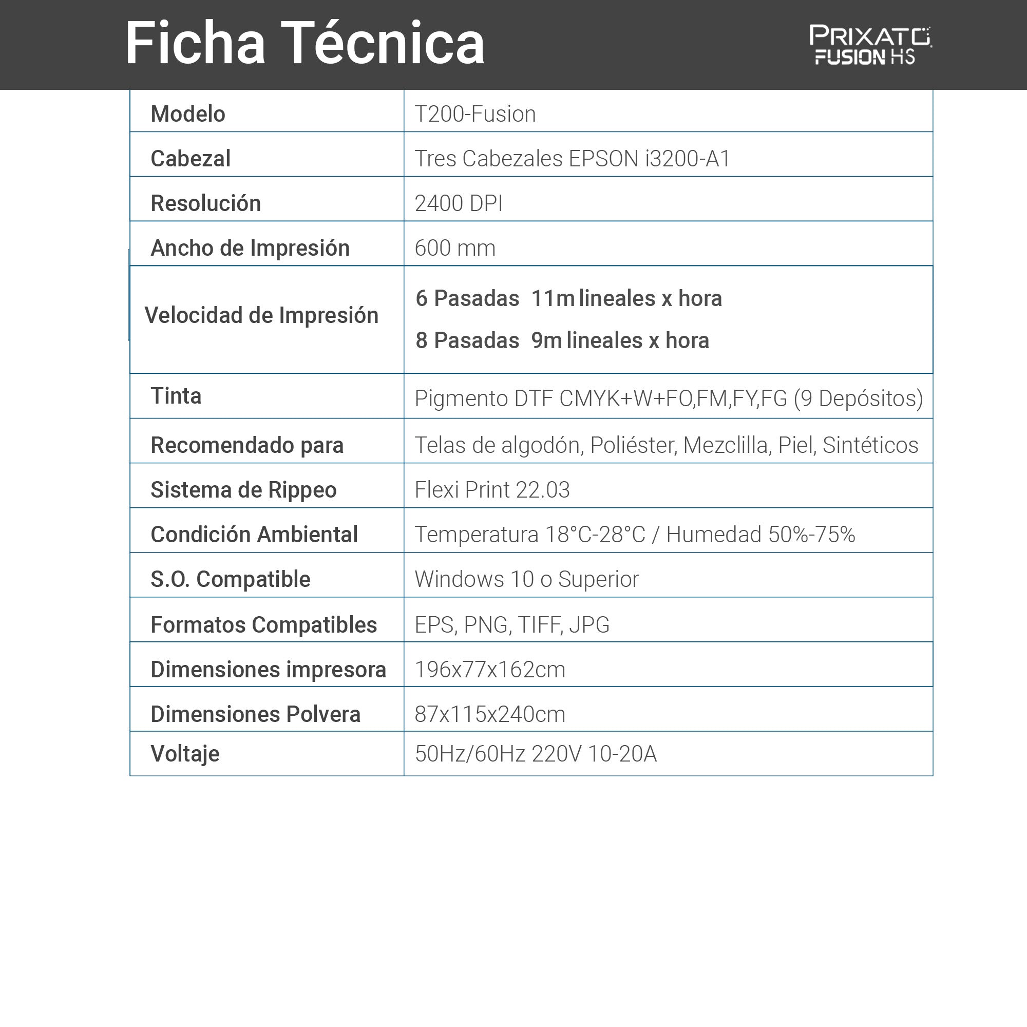 Prixato Fusion HS | DTF