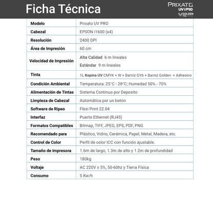 Prixato PRO 60cm GOLDEN FOIL | UV