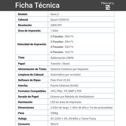 Prixato Z1 | Sublimación