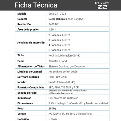 Prixato Z2 | Sublimación